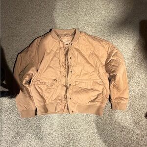 Women’s Tan Bomber Jacket